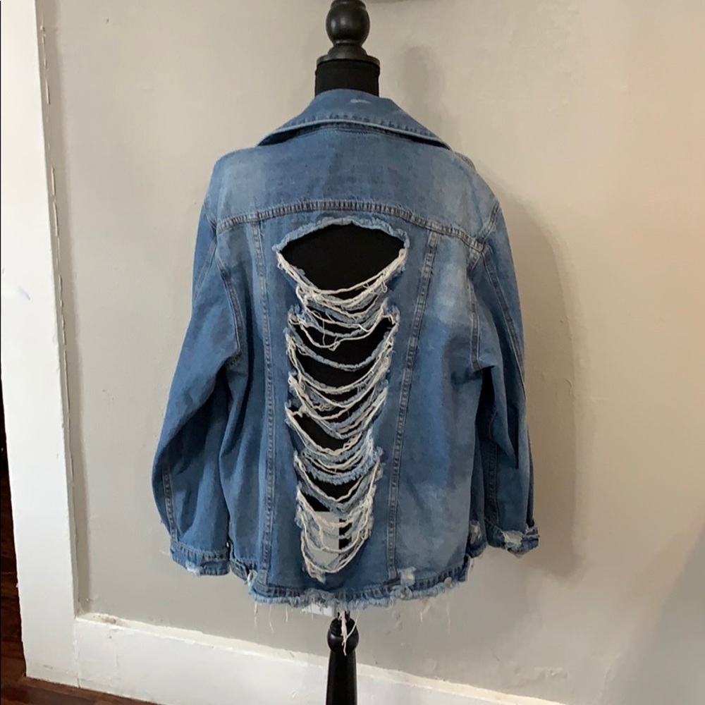 Extreme Distressed Jean Jacket
